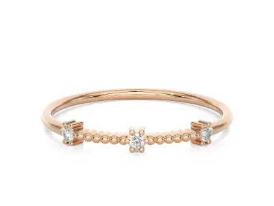 Light Minimalist Diamond Ring 3D print model