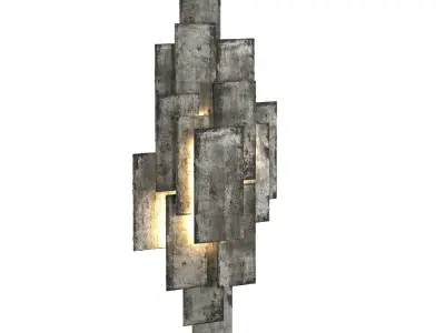 Steel Plates Wall Light 3D model