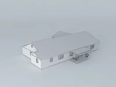 Shingle House furnished Free 3D model