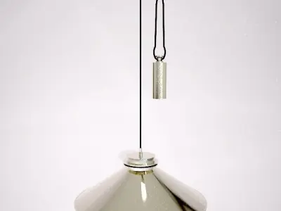 adjustable silver pendant light 70cm  Low-poly 3D model