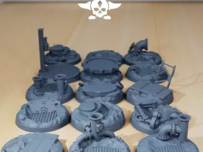 Wasteland Bases 25mm and 32mm 3D print model