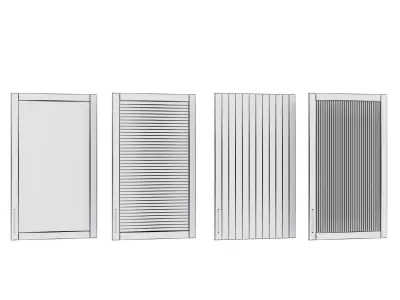 Cabinet door set 02 3D model