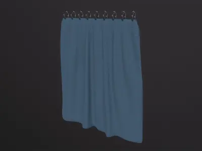 Curtain 3D Model Low-poly 3D model