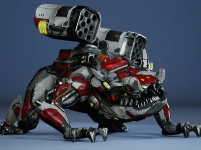 Sci-Fi Frog Low-poly 3D model