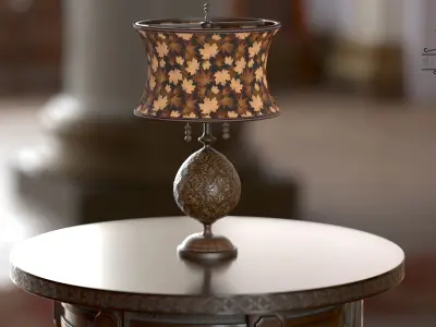 Lampshade-GL01-Wooden Low-poly 3D model