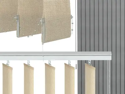 Blinds and curtains 3D model