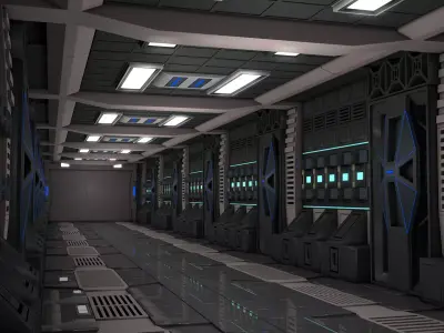 Sci Fi Interior Corridor 3D model