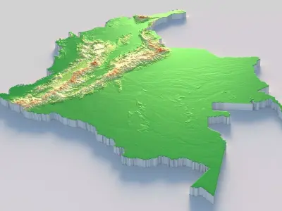 Colombia Country Terrain 3D model