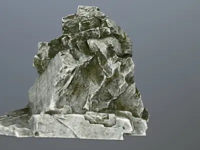 skull cave Low-poly 3D model 34