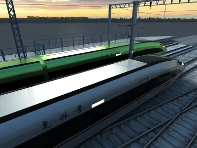 China High Speed Train - Renaissance 3D model