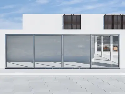 Aluminium sliding door 3D model