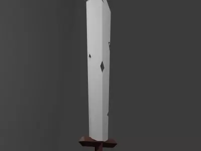 Abandoned Low-poly sword - Game ready Low-poly 3D model