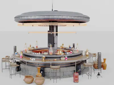 SciFi bar futuristic 3D model