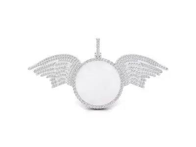 Circle round dog tag hip-hop pendant 3D print model purchase