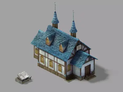 Rainbow City - Library 01 3D model