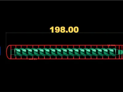 14 MM Cuban chain link 3D print model free version Free 3D print model