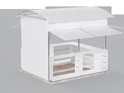 Kiosk - Outdoor Version Low-poly 3D model