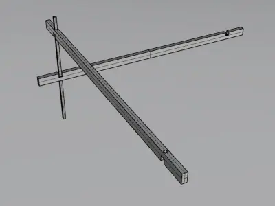 Japanese Wood Lantern 3D model