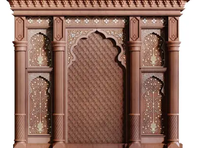 Wood Wall Panel 936 Low-poly 3D model