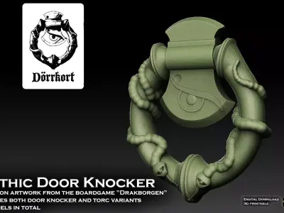 Gothic Door Knocker 3D print model