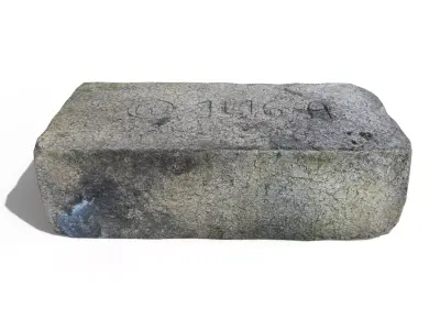 Fireclay Brick Low-poly 3D model