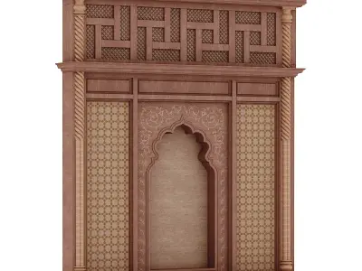islamic arabic windows architectural element set 582 3D model