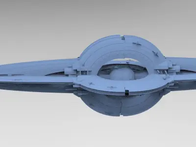 Floating Angel monolith Mass relay  3D model