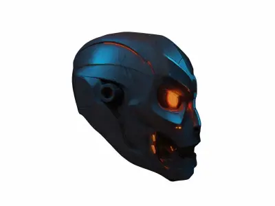  3d Render Cyberpunk Led Mask 3D model