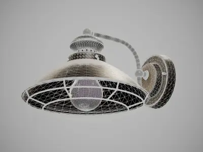 Outdoor Lamp Low-poly 3D model