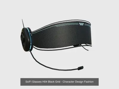 10 SciFi Glasses H Collection- Character Design Fashion 3D Model Pack