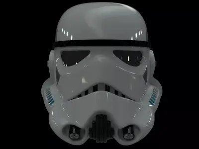 Imperial Stormtrooper Helmet Low-poly 3D model