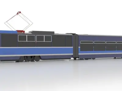 Tatra KT6T Low Low-poly 3D model