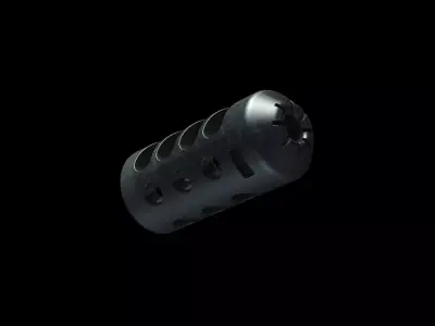 Muzzle brake industrial modern  3D model