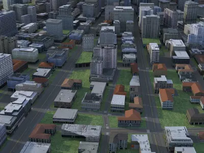 City 107 Low-poly 3D model