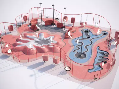 Modern playground 7 3D model
