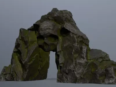 Skull Cave Low-poly 3D model