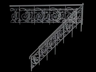 Stair Case Bars 3D model