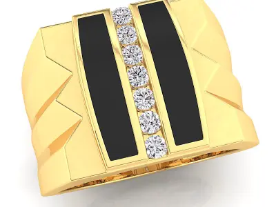 Small fancy mans ring 3D print model