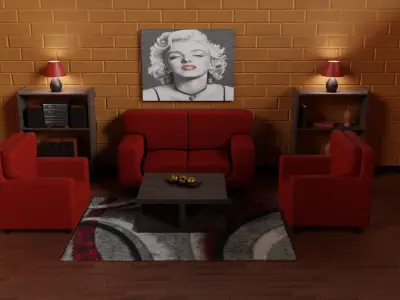 Living-livingrom 3D model