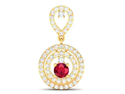 Diamond Pendant 3D print model 8