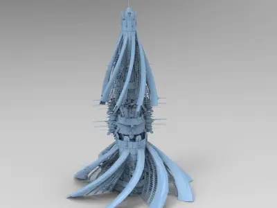 London Modern Sci Tower Elite 3D model