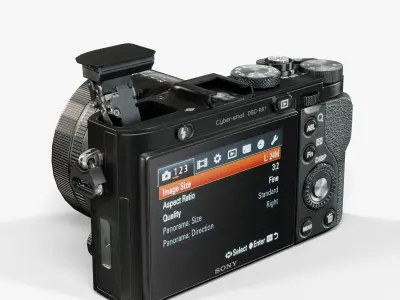 Sony Cyber-shot DSC-RX1 advanced compact digital camera Low-poly 3D model