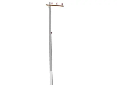 Concrete Lamp Post - Light Pole - Light Post - Street Light 38 3D model