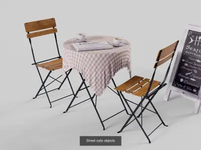 Paris street objects 3D Model Pack