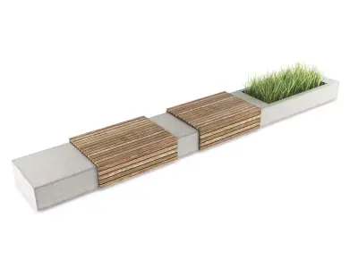 MODERN BENCH 3D model shop