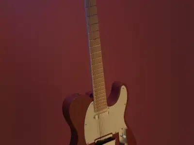 Electro guitar Fender Telecaster 3D model 3D model