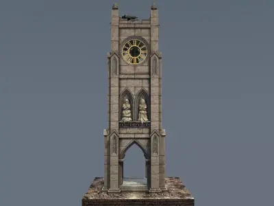 Victorian clock tower 3D model