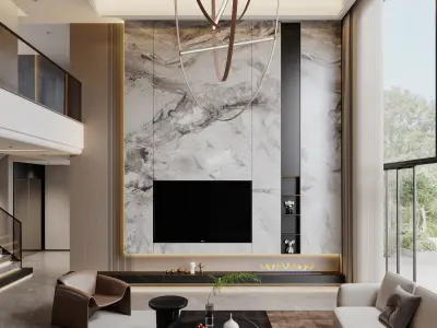   villa interior scenes 3D model