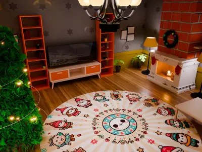 Premium 3D Winter House in Blender 3D model