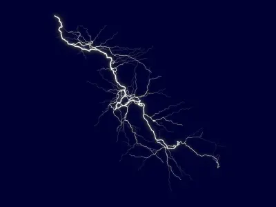 Realistic 3D Lightning CA-17 3D model